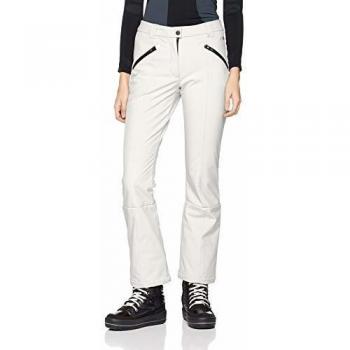 Pantaloni da sci softshell bianchi da donna con ghetta interna M