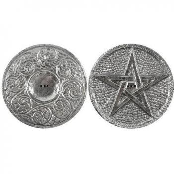 Argento Pentagramma Porta Incenso Universale