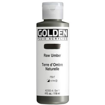 Peinture acrylique professionnelle semi-opaque – GOLDEN Raw Umber – 119 ml