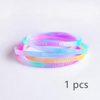 Bracelet Manchette Neutre Élastique Never Give Up