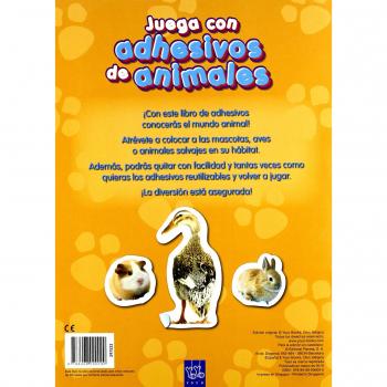 Juega con adhesivos de animales (amarillo) (Tapa blanda).