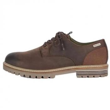 Barbour Sandstone Leather Men's Chocolate Lace-Up Shoes