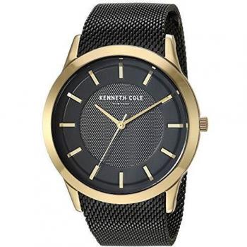 Reloj de Hombre Slim Kenneth Cole New York, Correa de Acero Inoxidable, Negro, 19.9 (Modelo: KC50566001)