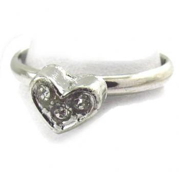 Anillo de pie 'Corazón' de plata K0928