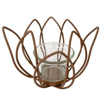 Vaso Porta Candele Signes Grimalt Marrone 9x13x13cm