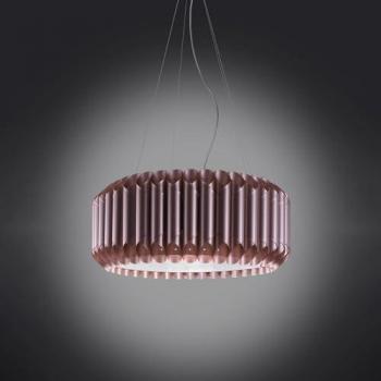 Rosa Metallschwinger LINEA ZERO: 3‑Licht-Design (60 × 31 cm)