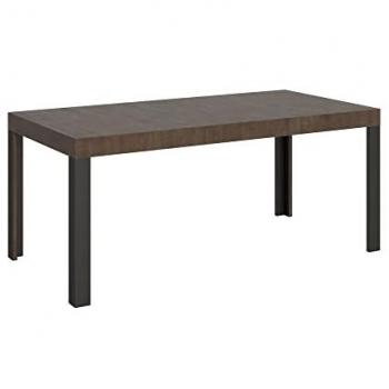 Mesa Extensible Itamoby 90x180/284 con Efecto Madera Nogal y Hierro
