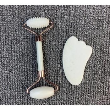 Jade Facial Roller with Gua Sha Scraper