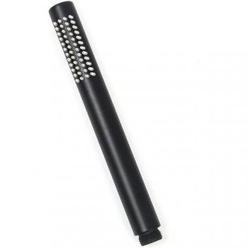 Matte Black Brass Shower Head with Round and Square Holder