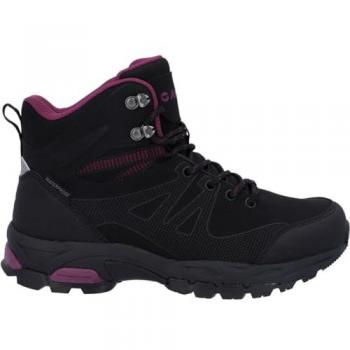 Jackdaw Mid WP W – Wanderschuh Extra Komfort, 42, schwarz + burgundy, mehrfarbig, sportlich