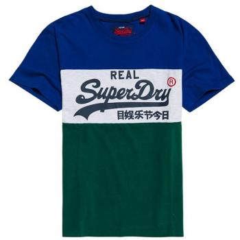 Superdry Herren T-Shirt Vintage Logopaneltee, Grün (Slam Dunk Green), Large