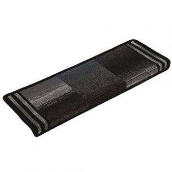 Selbstklebende Treppenmatten 10 Stück Schwarz Grau 65x21x4 cm