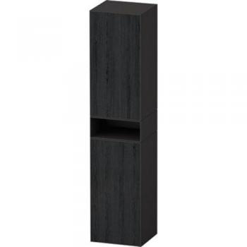Duravit Zencha Hochschrank – 40 x 36 x 176 cm, 2 T, Anschlag links, Eiche Schwarz / Graphit matt
