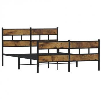 Giroletto senza Materasso Metallo Rovere Fumo 140x200 cm