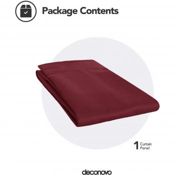 Deconovo Rideaux Occultants Isolant Thermique Rouge Foncé 132x138 CM