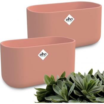 Vaso da fiori rosa set di 2 27x13x14cm 3,7L