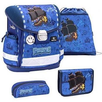 Belmil Schulranzen Set 4-teilig ergonomischer Schulranzen Jungen 1. Klasse 2. Klasse 3. Klasse