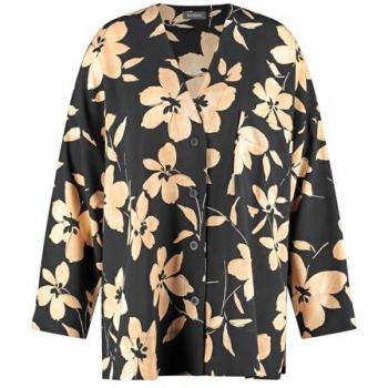 Samoon Bluse mit floralem Druck Schwarz 44/L