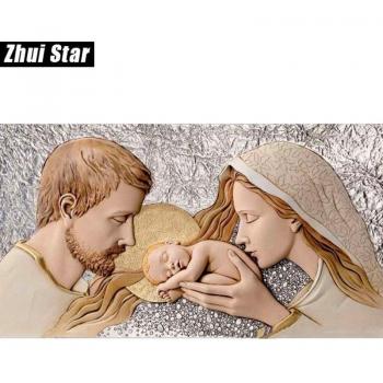 Zhui Star Mosaïque VIP – Perceuse « Vierge & Jésus » en point de croix