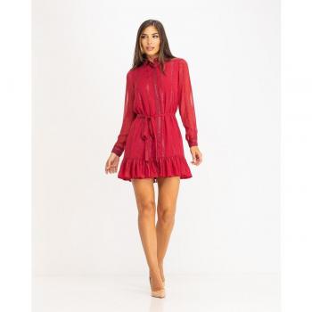 Vestido Corto de Tejido Lurex