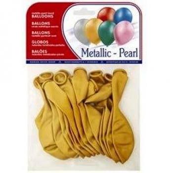 Globos Metálicos Oro Bolsa 15 unidades
