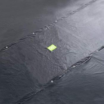EXIT Grüne Pool‑Abdeckplane B/L: 450 × 427 cm, schwarz/weiß für Pool oder Trampolin Ø 450 cm
