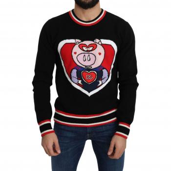 Black Cashmere Pig of the Year Pullover by Dolce & Gabbana