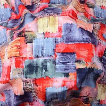 50x140cm Cotton Silk Fabric with Digital Flower Print for Pajamas