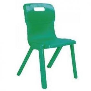 Titan One Piece Classroom Chair with 690h x 435w x 408d mm Dimensions and Green Color | Model No. T4-GN | Seat Height: 38 cm