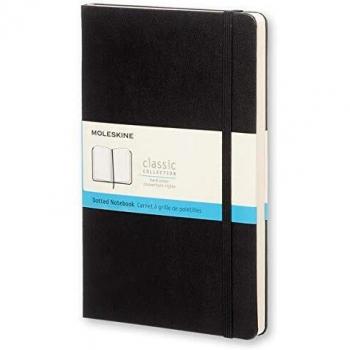 Cuaderno de Páginas Punteadas Grande Negro