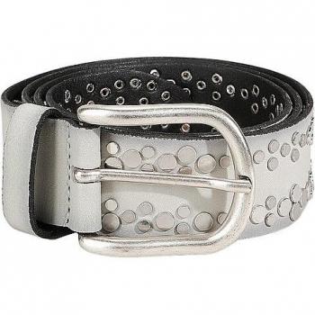 Vanzetti 80 cm Studded Leather Belt Grey