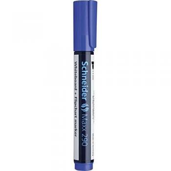 Board Marker 290 mit Rundspitze, blau, geeignet für Whiteboard und Flipchart, Cap-off-Tinte, Gehäuse besteht aus 95 % Recycling-Kunststoff