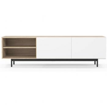 Mueble Bajo TV Md-608-1 Roble/Blanco