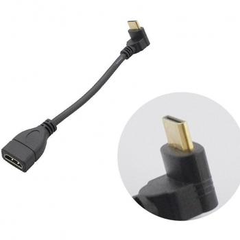 Adaptateur Câble Mini HDMI 17CM 90° Mâle-Femelle