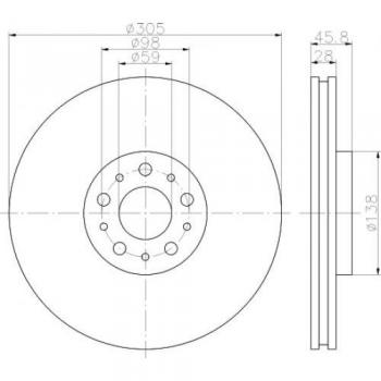 TEXTAR Bremsscheibe für OPEL, FIAT, VAUXHALL 92237603