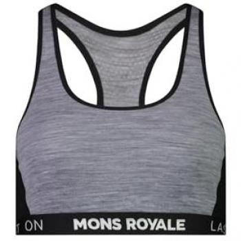 Mons Royale Damen Merino Sport-BH, grau, M