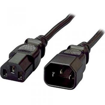 Equip Cable Alargador de Alimentacion C13 a C14 Macho/Hembra 1.8m Negro-112100