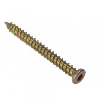 ZYP 7.5×82mm High‑Low Thread Concrete Screws – Gold Finish, 10 pcs