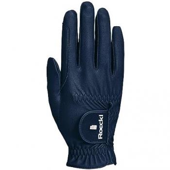 Gants d'équitation bleu marine adulte modèle Grip Pro 9,5 cm
