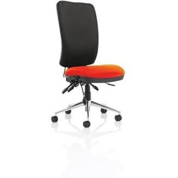 Dynamic Independent Seat & Back Task Operator Chair Without Arms Chiro Tabasco Red Seat Without Headrest High Back Black Fabric