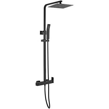 GME Ducha Inverter C Grifo Monomando, Negra