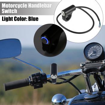 Interruptor de Faro Motoforti, Pulsador de Manillar para Moto, Luz Roja y Azul, DC 12V, 7/8 (22mm)
