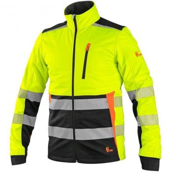 Bunda CXS BENSON, pánská, oranžovo-černá, softshell, velikost XXXL