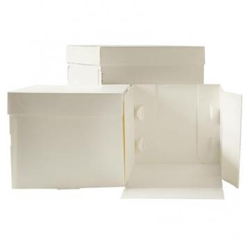 Scatola Elegante per Dolci con Coperchio Bianco 30,5x30,5x25 cm