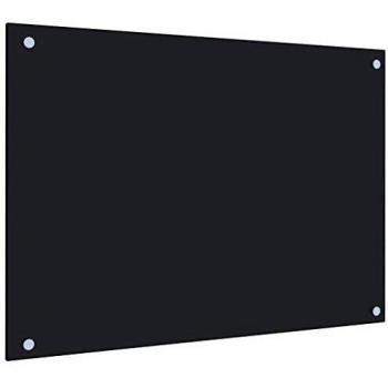 VidaXL Kitchen Backsplash Black 27.6x19.7 Tempered Glass