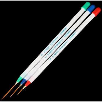 Handel Triple Pincel: Madera + Nylon, Plumas para Acuarela y Óleo