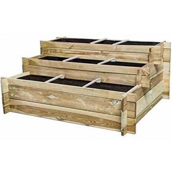 Siena Garden Hugo Hochbeet-Treppe 120x100x54cm