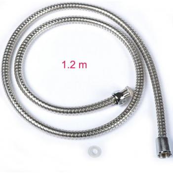 Tuyau de Douche Flexible 2m pour Bain Argenté