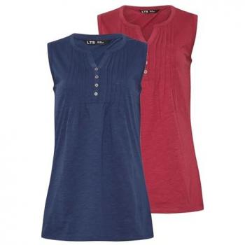 Long Tall Sally Womens 10 Size Dark Navy Henley Duo