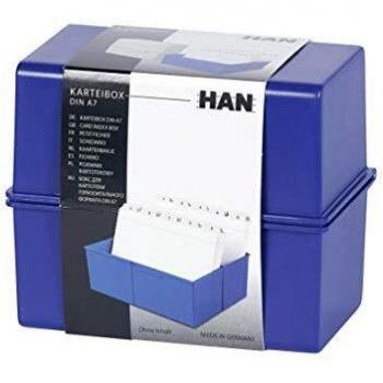 Support de fiches horizontal bleu